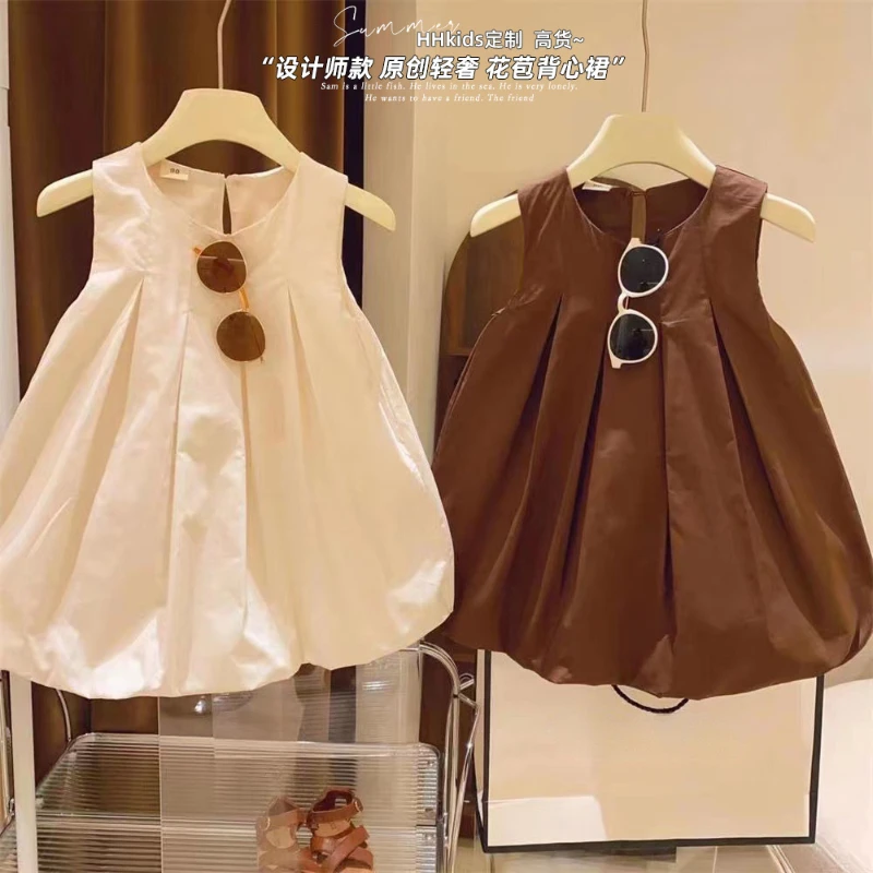 Girls Dress Summer Sleeveless Princess Dress Korean Kids Dresses Children Clothes New Baby Girl Dress Vestidos 2 3 4 5 6 7Yrs