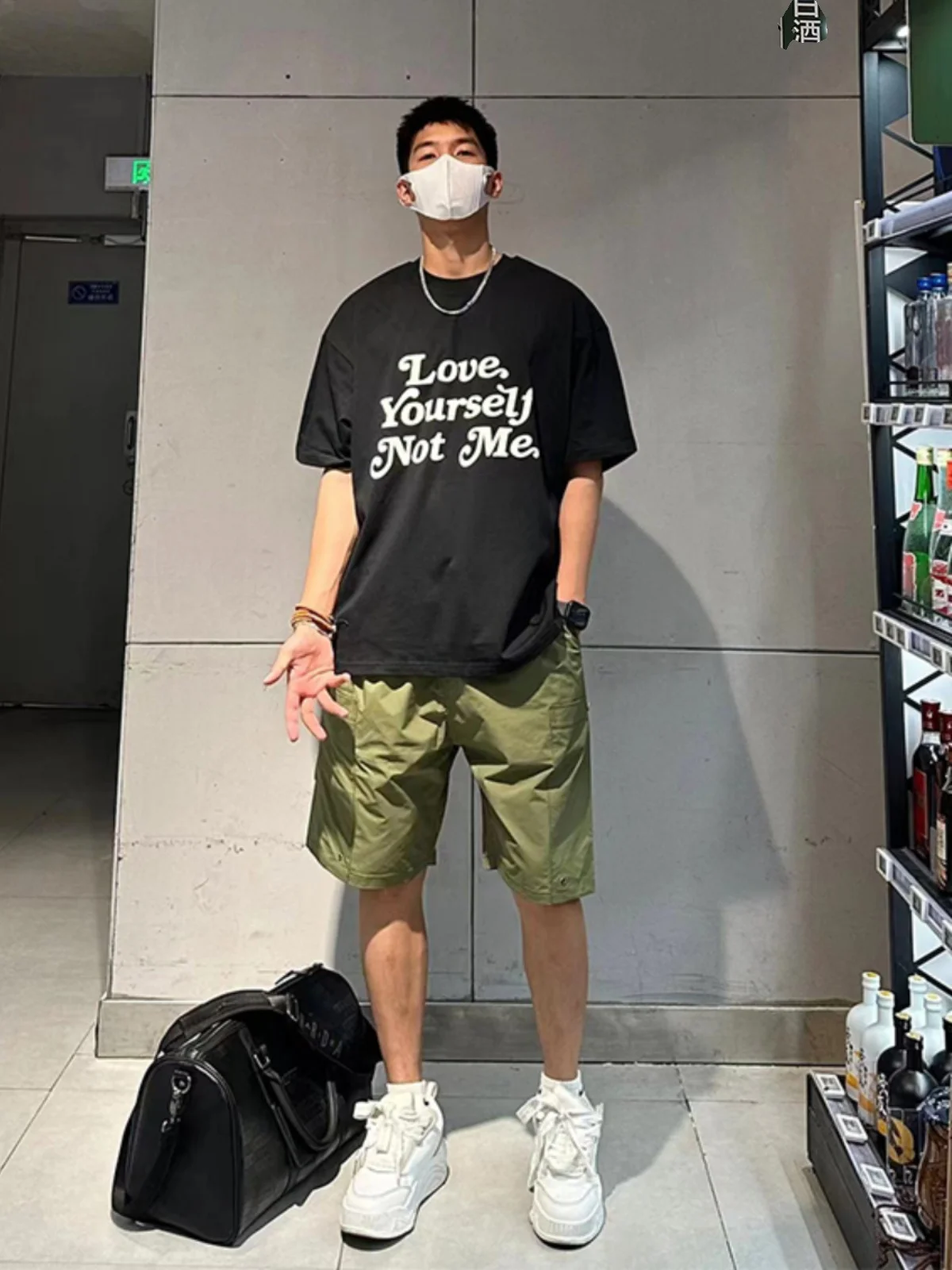 

Military Green Workwear Shorts Men's Summer Thin Ice Silk Casual Five-Quarter Pants High Street Handsome Quick Dry Loose Trou...