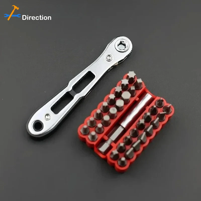 Two-way multi-function ratchet screwdriver, forward and reverse working screwdriver for tight spaces
