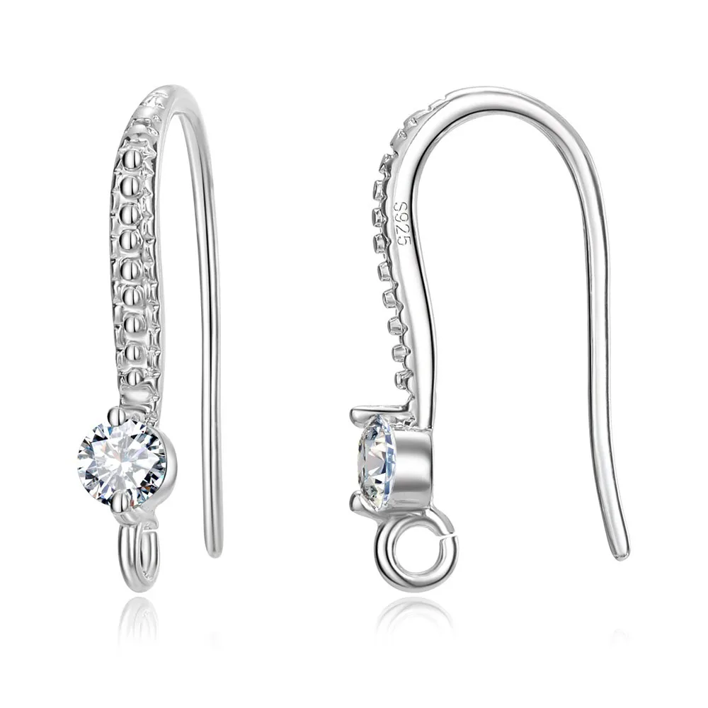 925 Sterling Silver Earrings Hooks Crystal Jewelry Accessories Earring Making Supplies Bulk Items Wholesale Drop Shipping