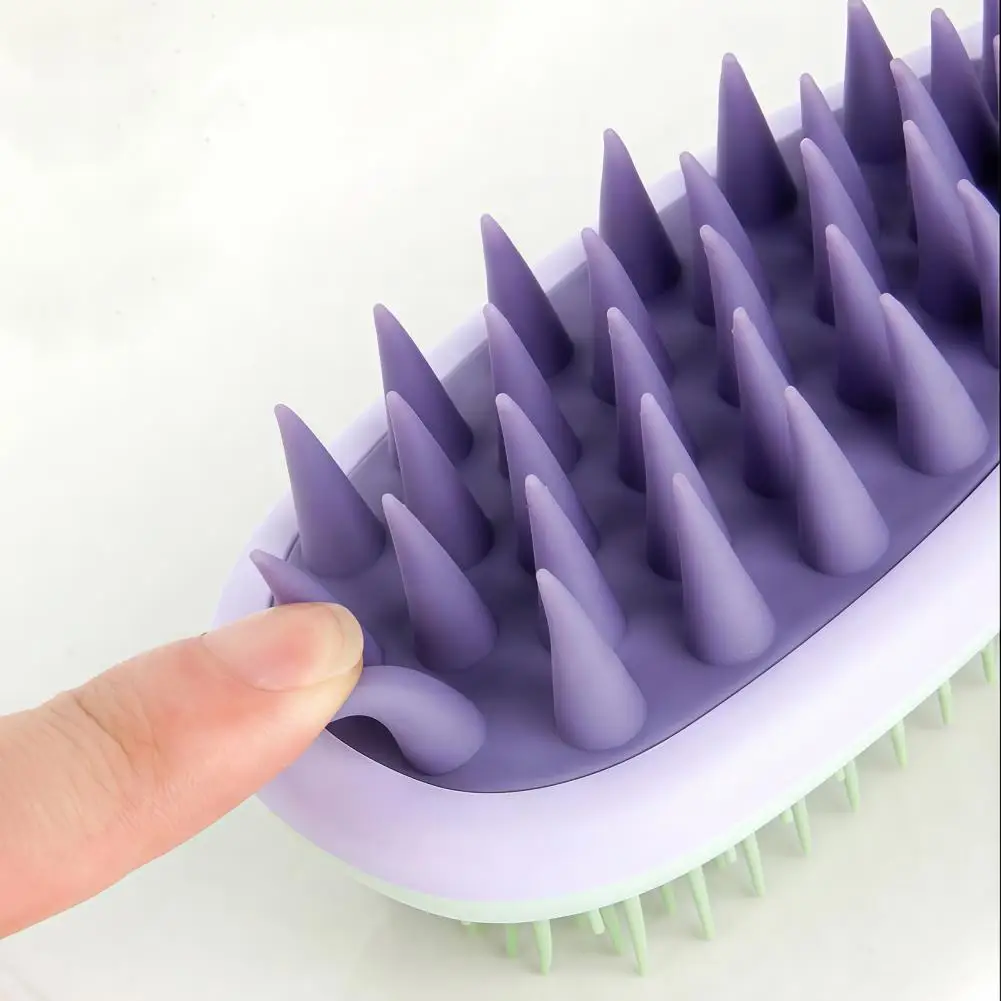 

Long Handle Scalp Massager Comb Men Women Double-sided Shampoo Brush 2-in-1 Hair Scrubber Fine Wide Teeth Detangling Brush