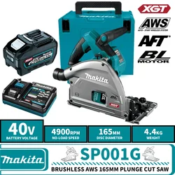 Makita SP001G Kit Plunge Cut Saw XGT Brushless Cordless AWS 165MM 6-1/2