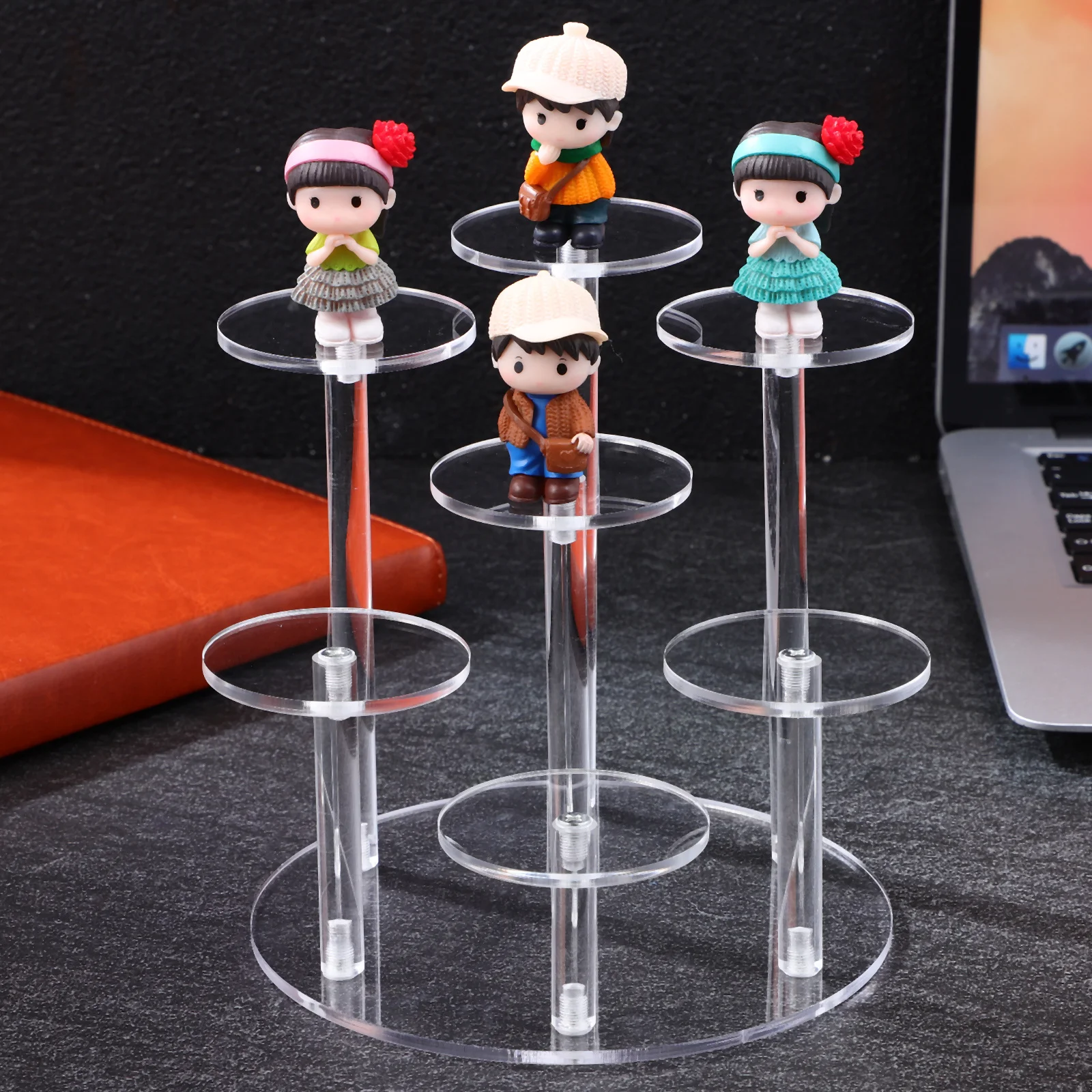 

Clear Acrylic Display Stand Round Multi-Tier Shelf For Jewelry Watch Organizer Pedestal Riser Display Shelf