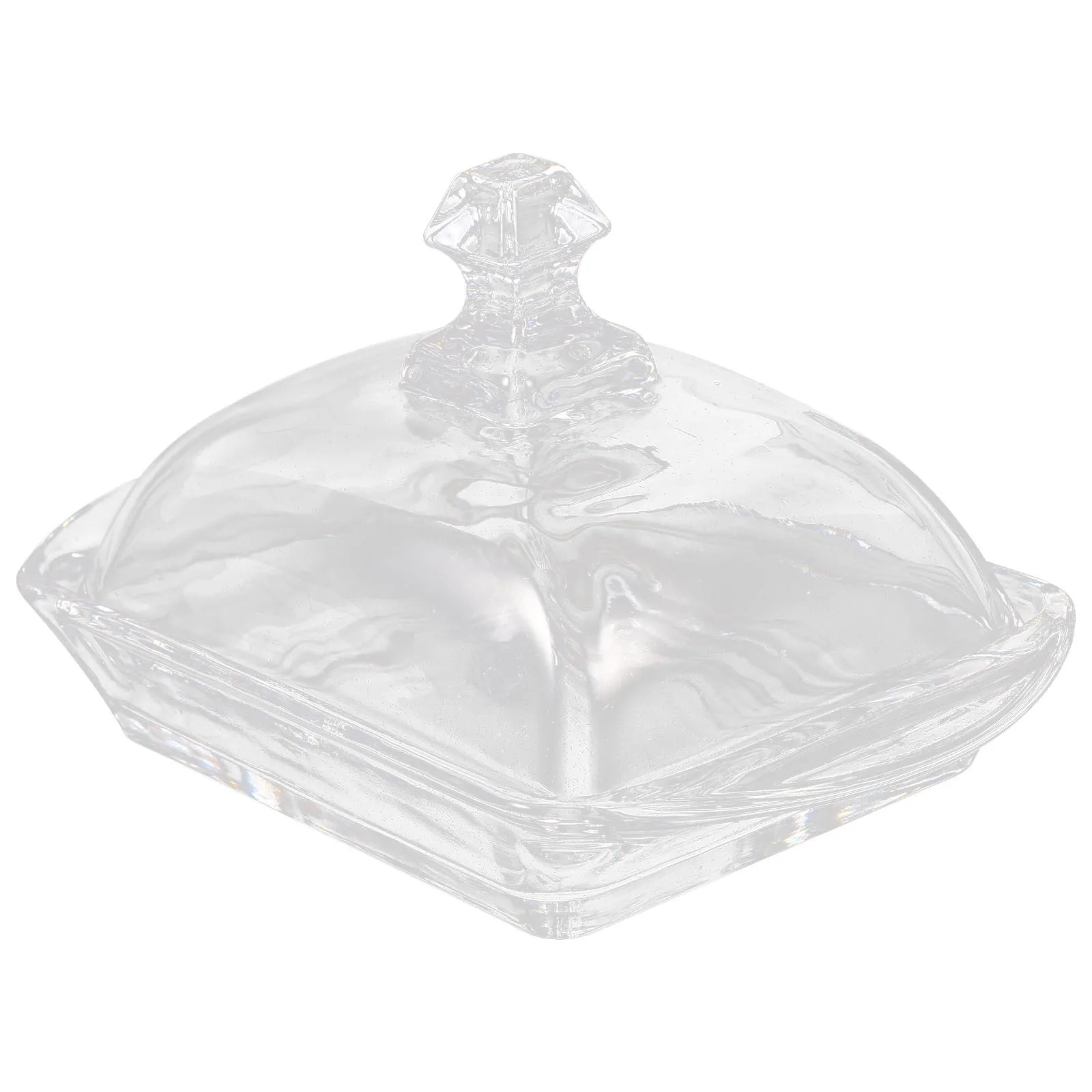 

1Set Glass Butter Dish with Lid Elegant Butter Storage Holder Refined Functional for Home Kitchen Restaurant Use