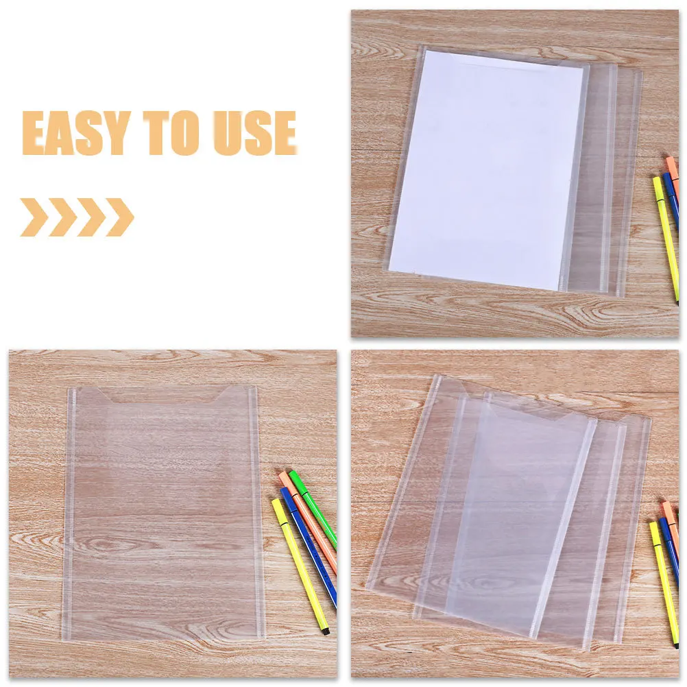 

10 Pcs A4 Folder Document Protectors Holder Simple Organizer File Transparent Bag Pp