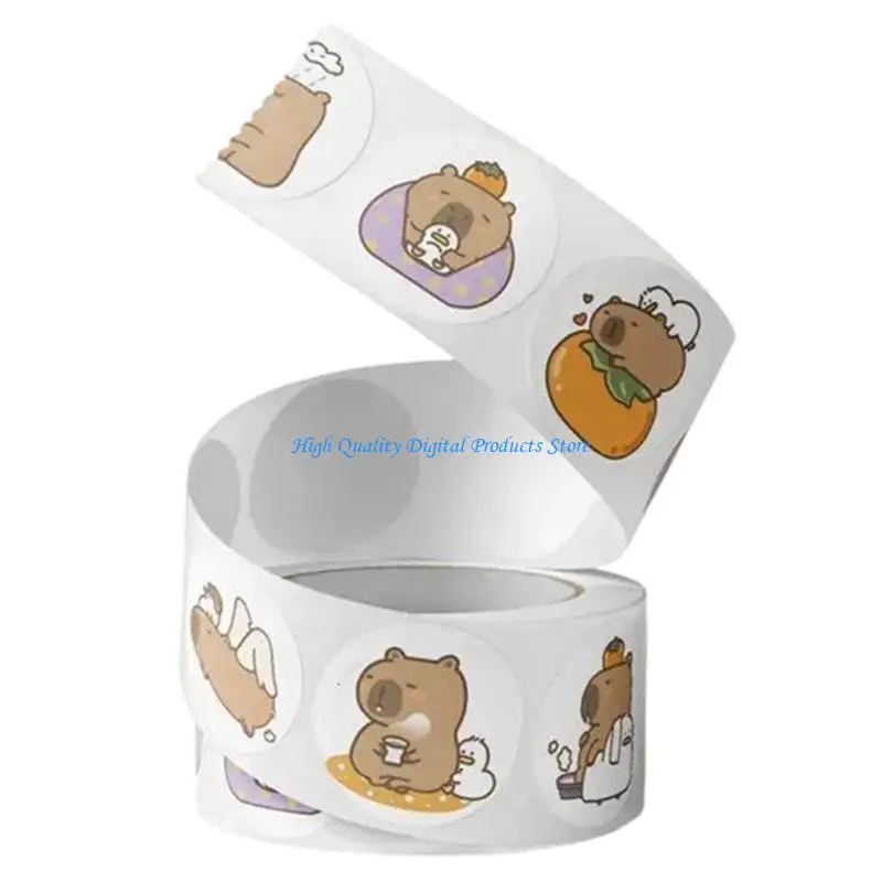 u2je round route sticker scrapbooking sticker capybara ملصق ملصق للحيوان للاحتفال بالمهرجان