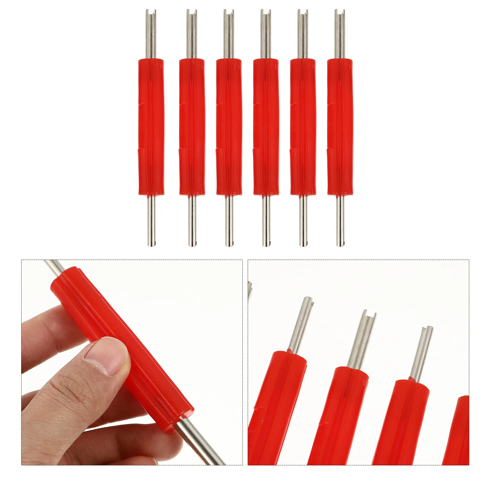 

6pcs Valve Tool Dual Head Tire Repair Remover Efficient Disassemble Car Core Remover Motorcycle Bicycle Accessories