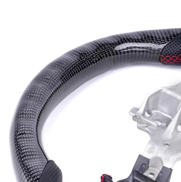 عجلة قيادة مخصصة مع شاشة عرض من ألياف الكربون لتويوتا لاند كروزر LC300 2020 2021 2022 2023 2024 #6