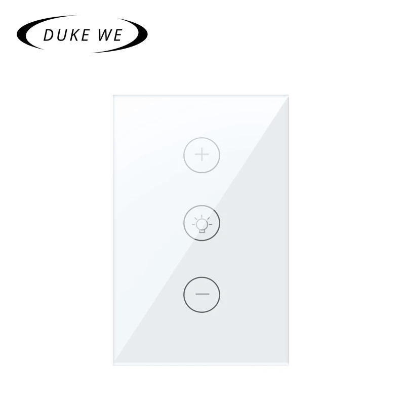 

EU WiFi Wall Touch Tuya Электрический диммер Умный переключатель с закаленным стеклом