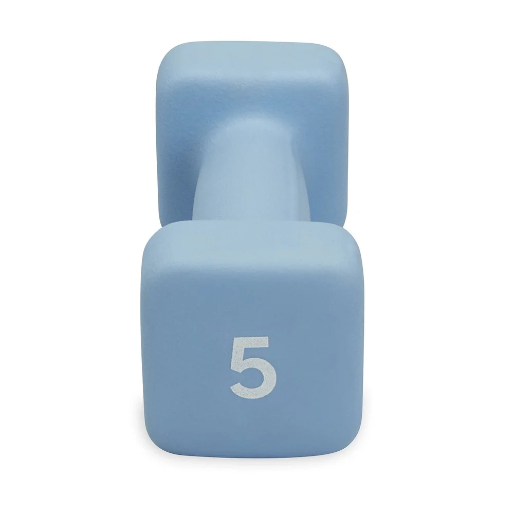 دمبل نيوبرين 5 رطل، قبضة واحدة متينة غير قابلة للانزلاق، تدريب القوة المثالية، تجعيد الرأسين، القرفصاء، تدريب الدائرة، صالة الألعاب الرياضية المنزلية، اللياقة البدنية