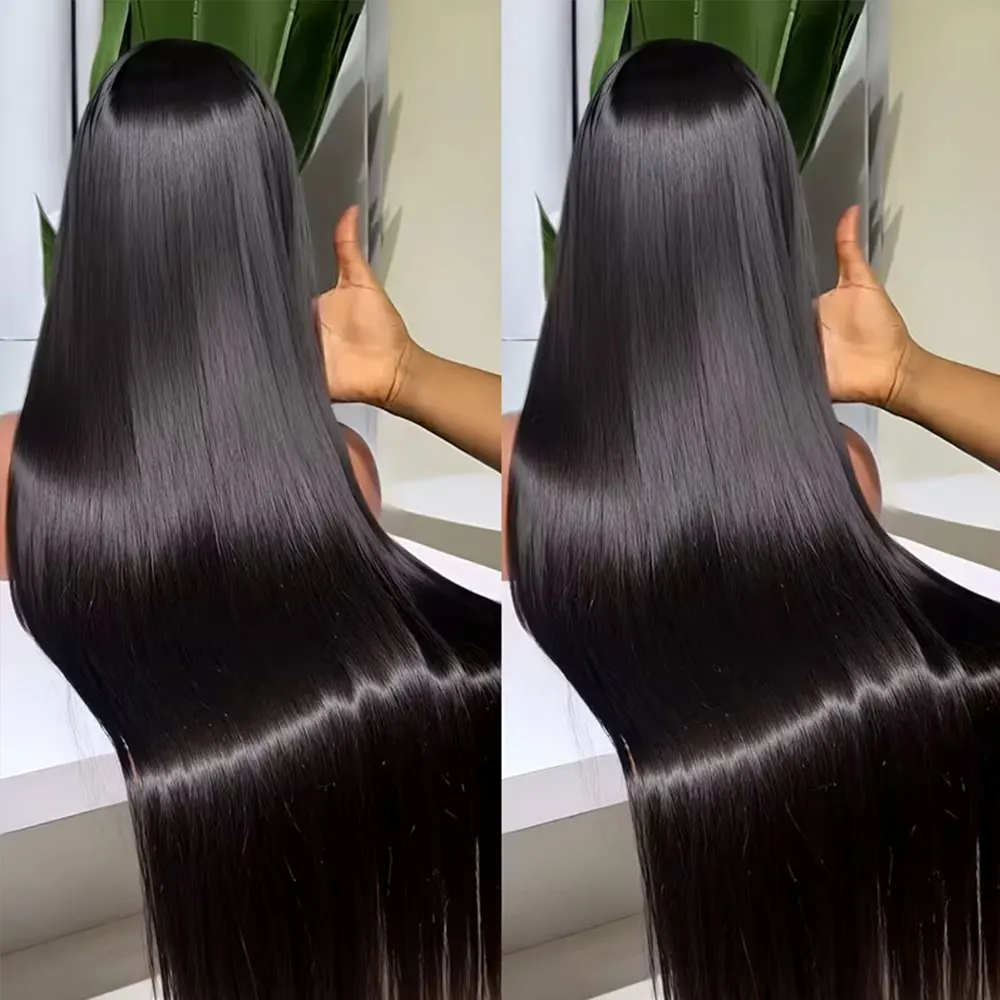 38 42 Inch 250% Brazilian Human Hair Wigs 13x6 HD Transparent Bone Straight Lace Front Wigs 5x5 Glueless Lace Closure Wigs