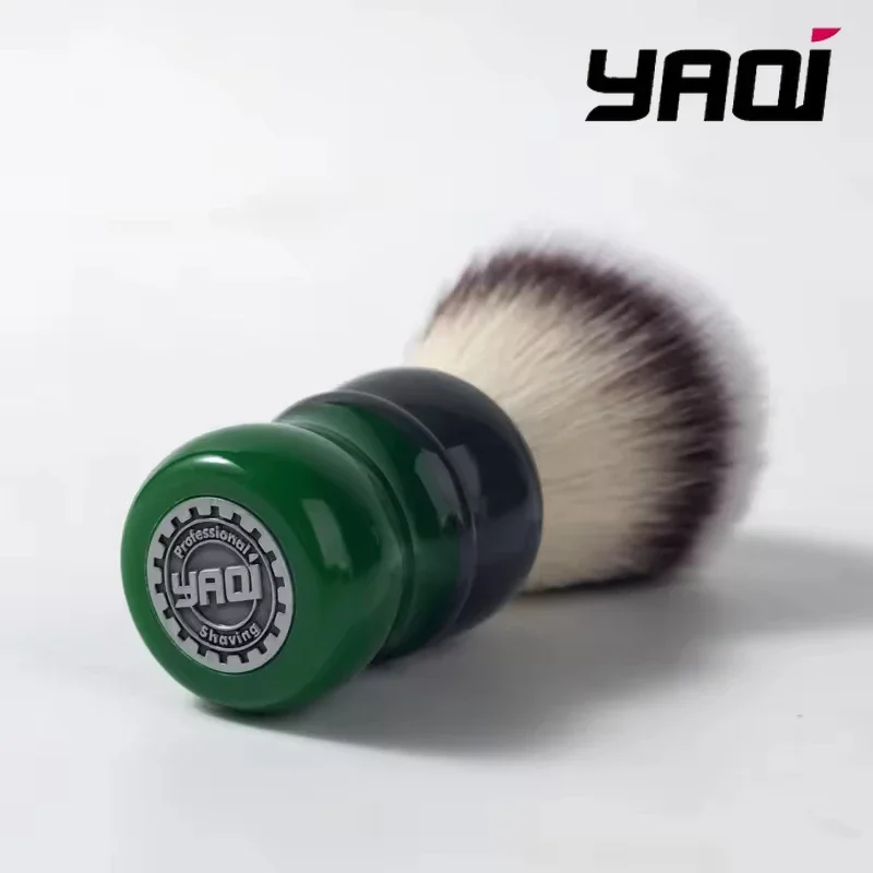 

2026 YAQI 26 мм Кисть для бритья с синтетическим ворсом Mocha-Matcha Tea, ручка из смолы, для влажного бритья для мужчин