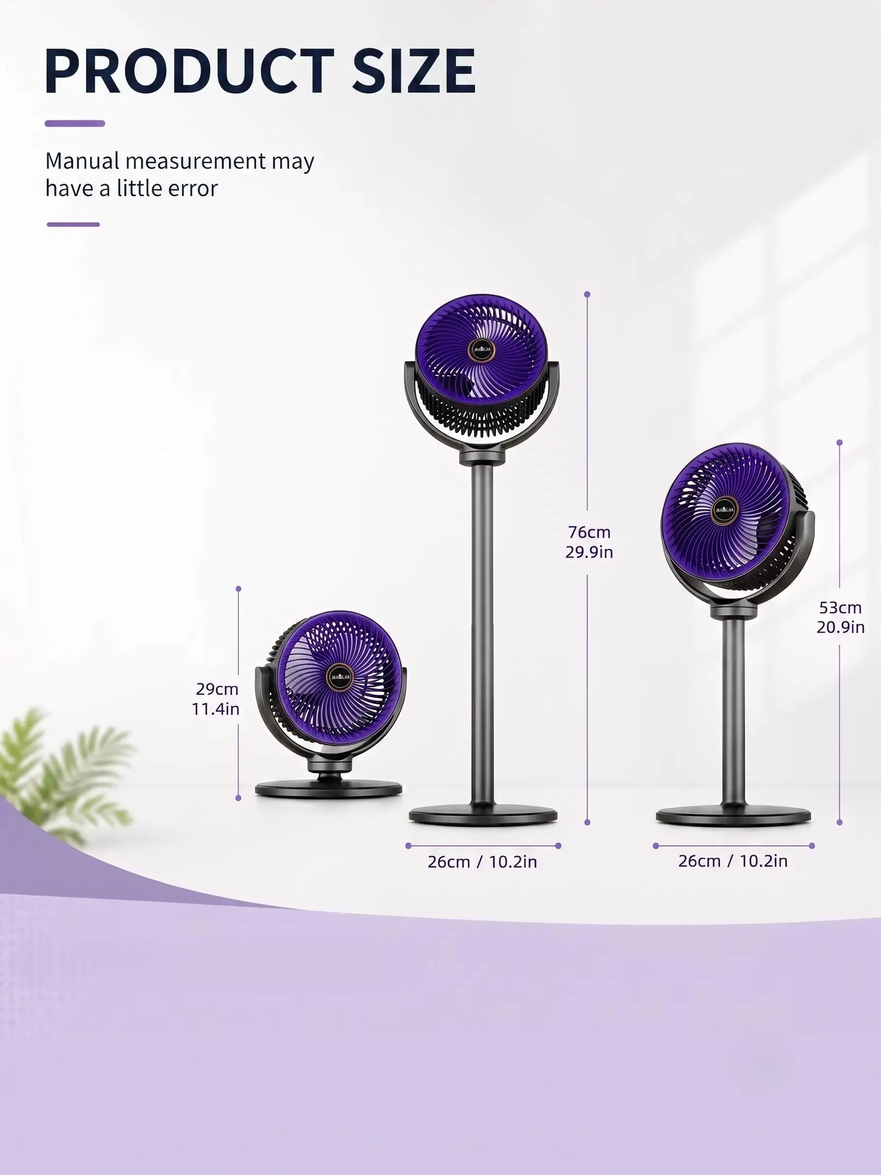 2-in-1 Moderner Stand- und Tischventilator 5-Stufen Luftzirkulator Spiralförmiger Luftstrom Höhenverstellbarer Bodenventilator für Zuhause Schlafzimmer Büro