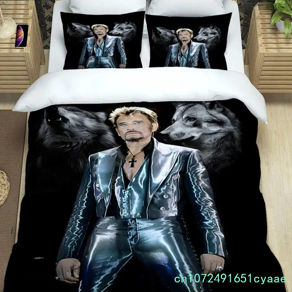 Rock Star Johnny Hallyday Bedding Sets Exquisite Bed Supplies Set Duvet Cover Bed Comforter Set Bedding Set Luxury Birthday Gift 4