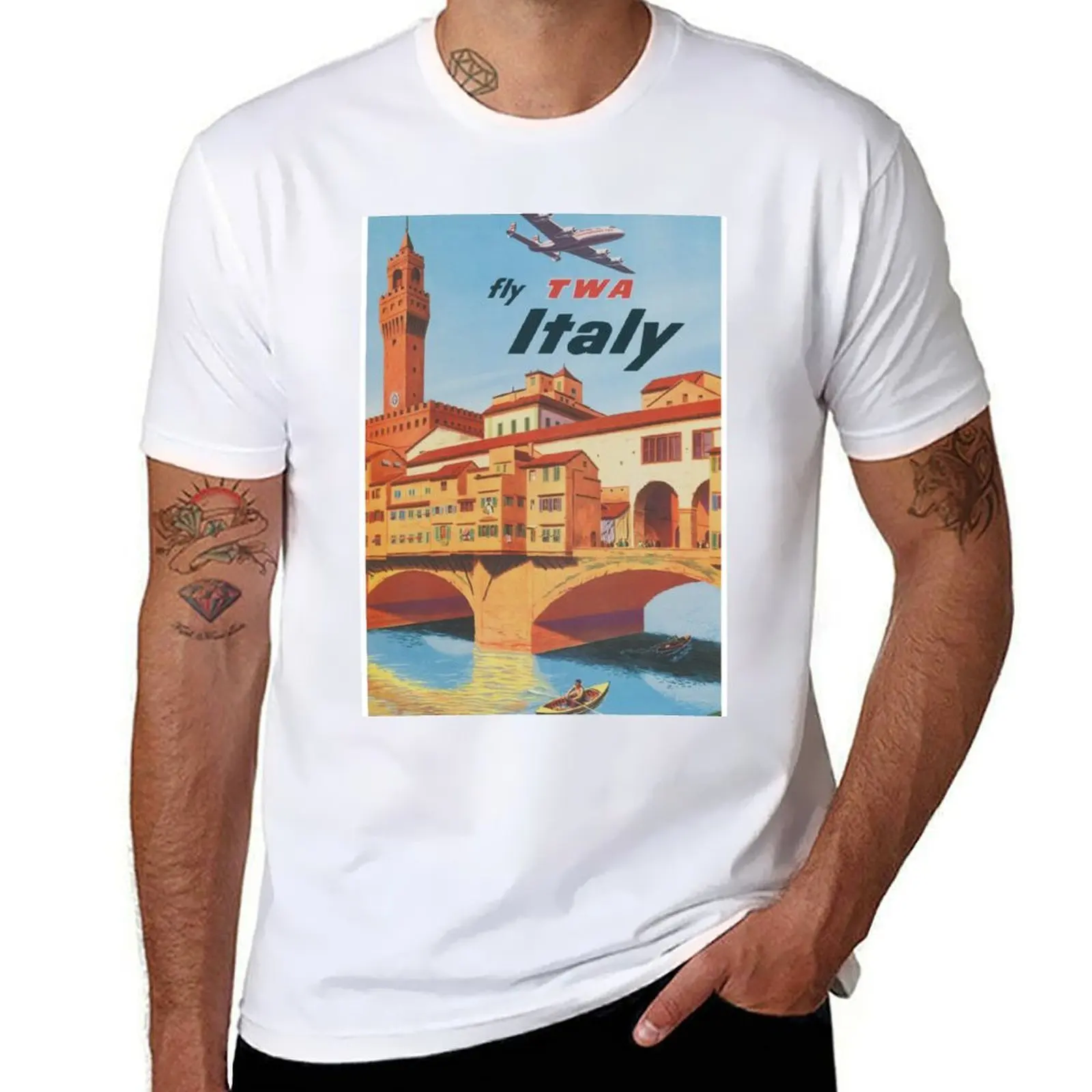 

Italy Retro Vintage Travel Poster T-Shirt g man t shirts for men t shirt personalised