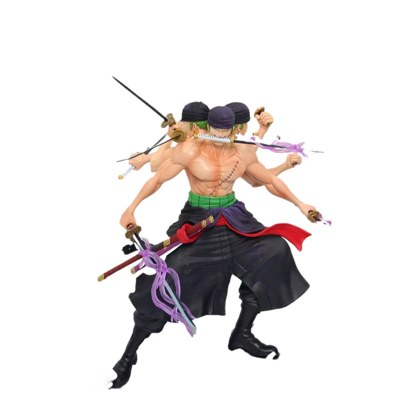 30cm uma peça zoro figura de ação anime asura roronoa zoro estátua figura de ação coleção modelo brinquedo do miúdo para presentes de natal