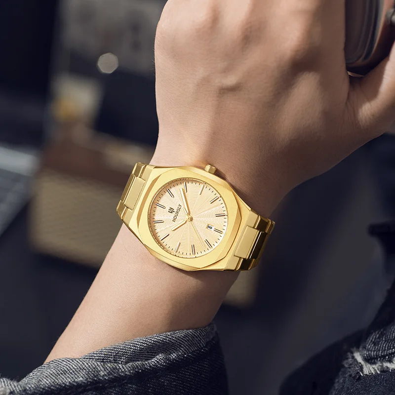 Fashion Men Quartz Watch Unique Dial Design Male Business Wristwatch Luminous Features For Daily Wear Special Occasions Boy Gift