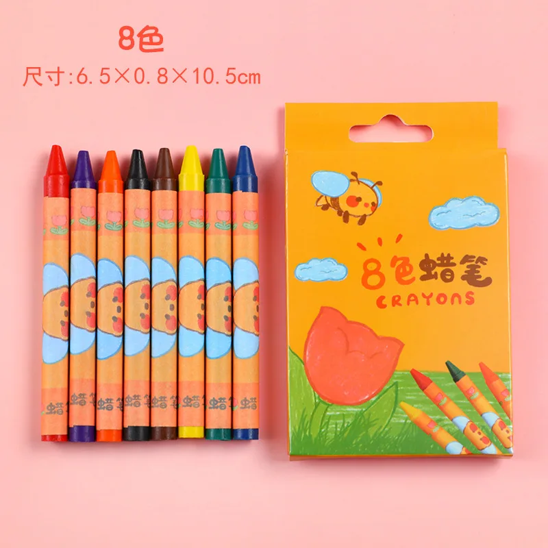 8/12color Crayons for Kids Art Supplies Stationery Christmas Gift