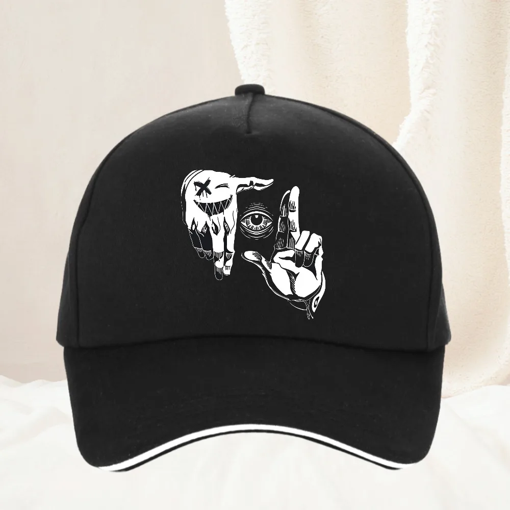 

Summer men's cartoon gesture eye personalized pattern printed Baseball Cap Unisex-Teens Design hat Adjustable Hats