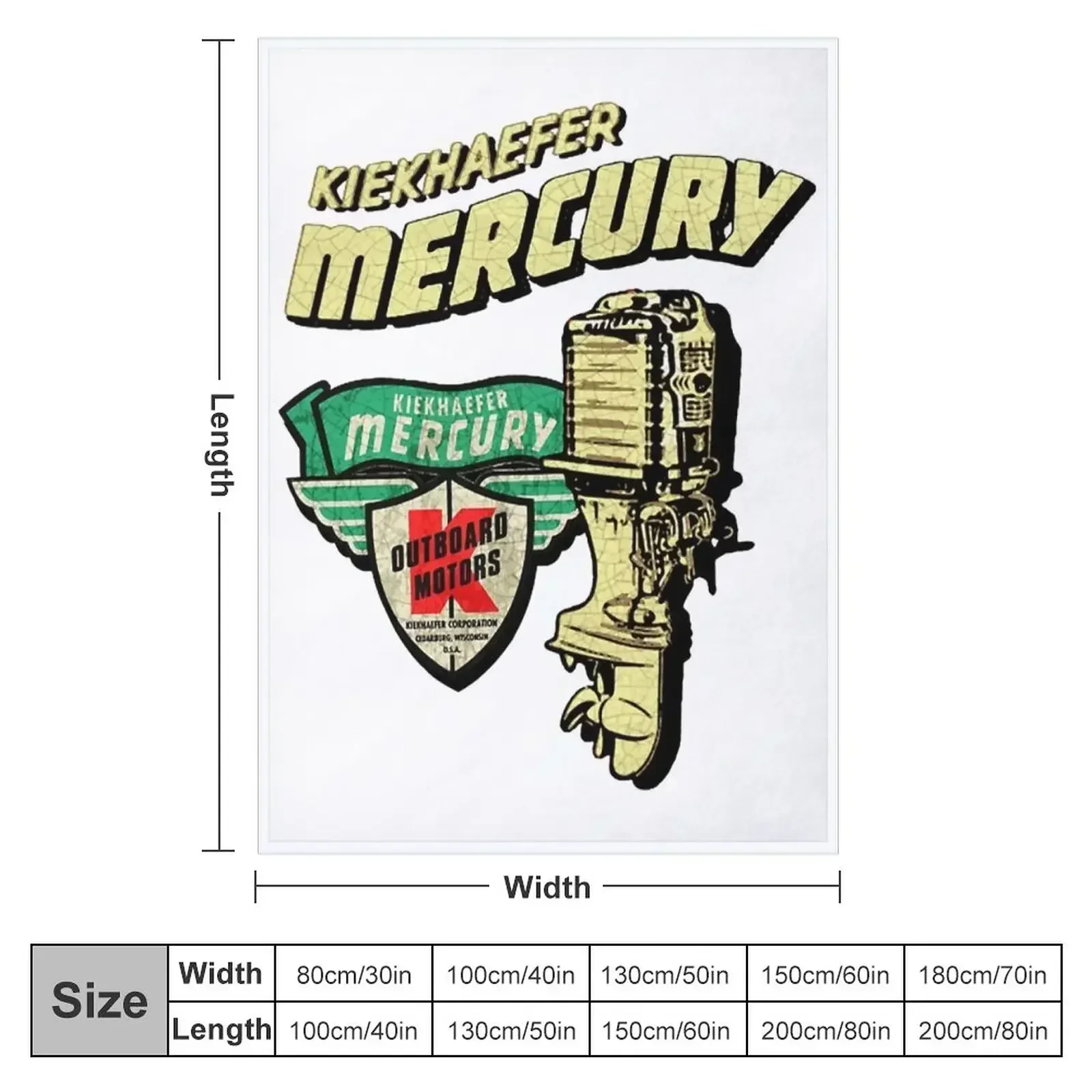 Mercury vintage Outboard Motors Throw Blanket couch cozy soft plush fuzzy picnic outdoor blanket