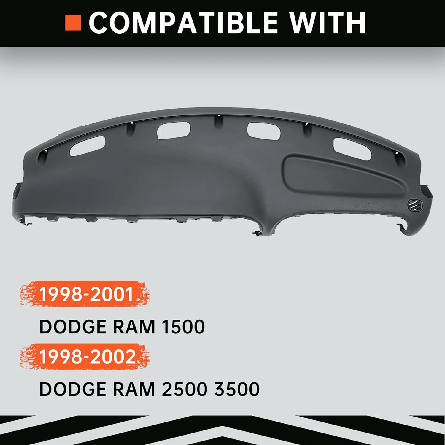 Dashboard Replacement Compatible with 1998-2002 Dodge Ram 1500 2500 3500 Dash Panel Dash Pad Replacement