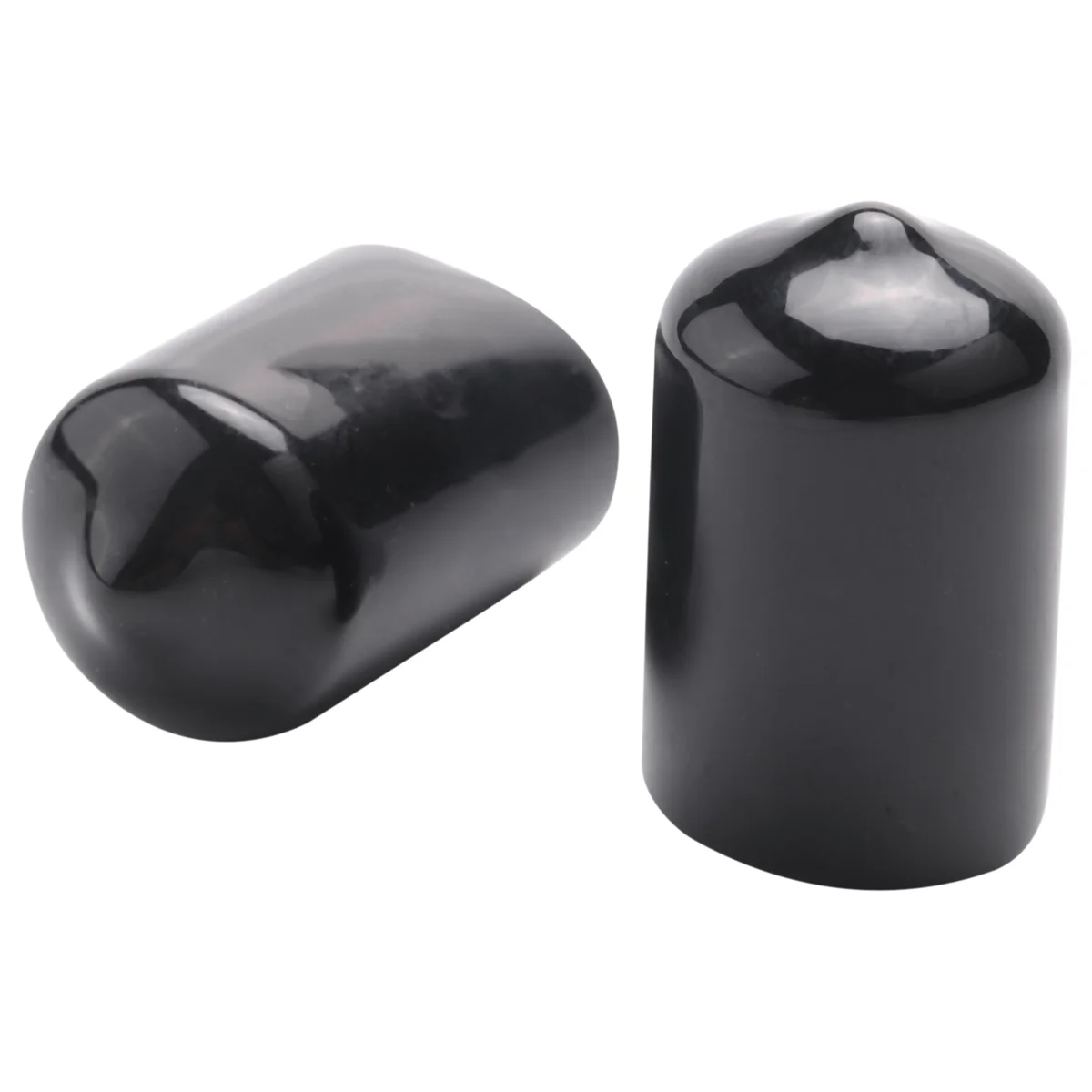 10Pcs Rubber End Caps 16Mm ID PVC Round Tube Bolt Cap Cover Screw Thread Protectors Black