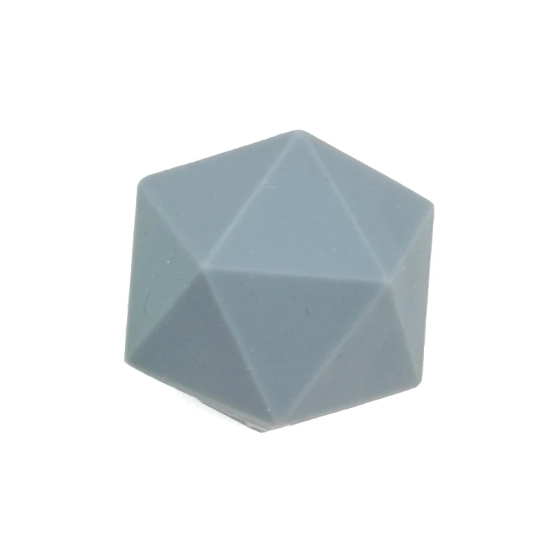 LOFCA 10pieces/Lot Silicone Beads For Necklace Jewelry DIY Icosahedron Beads Than Hexagon