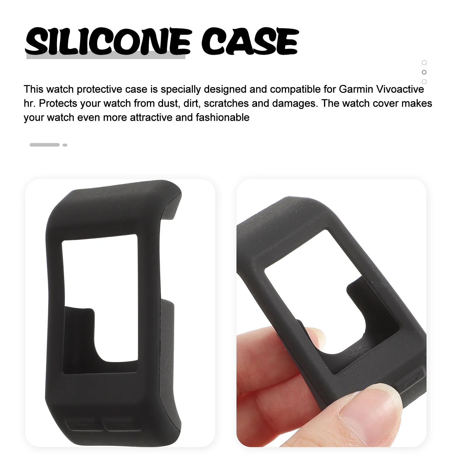 3Pcs Durable Shockproof Silicone Watch Protective Covers For Hr With Precise Cutouts Dustproof Smartwatch Cases