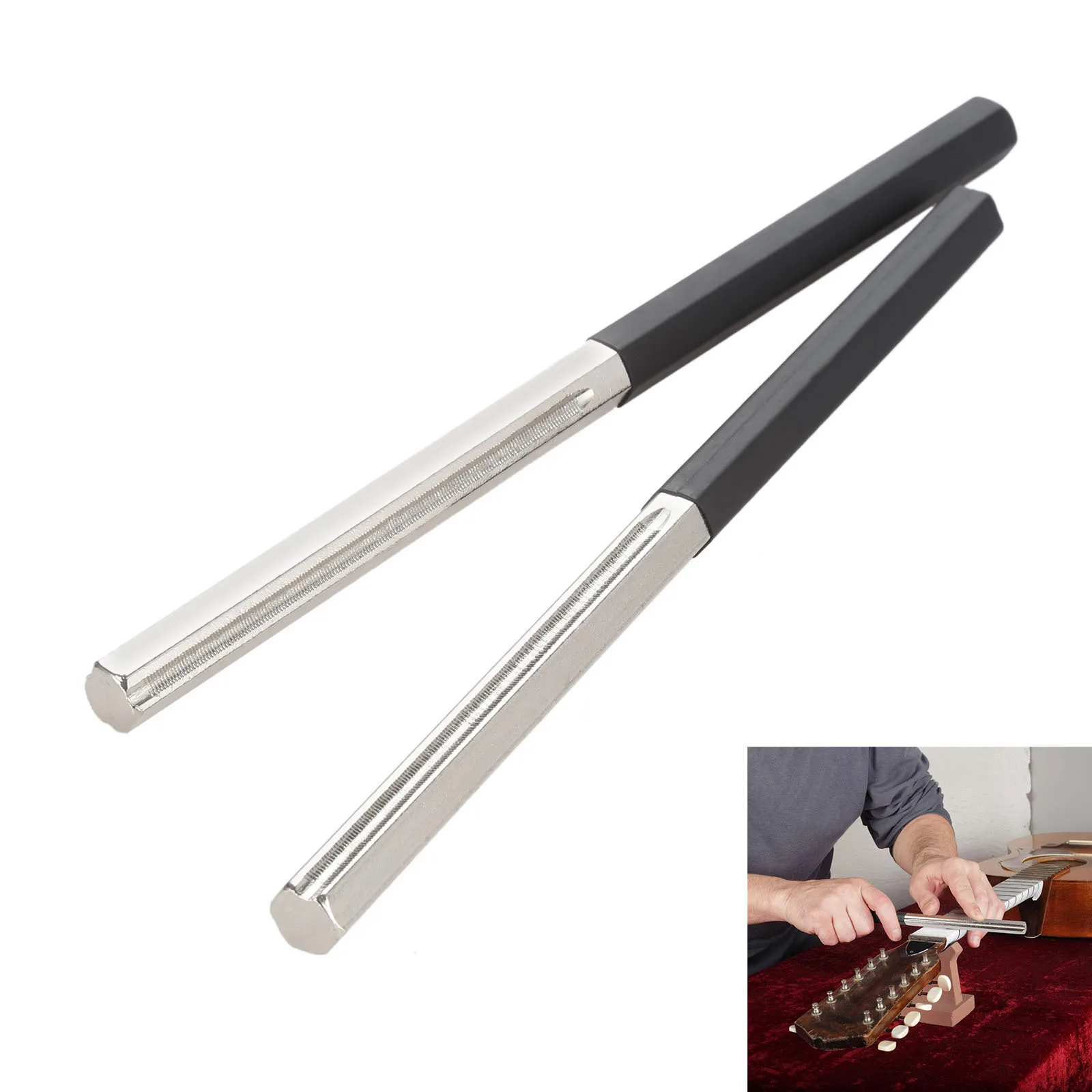 1 PC 20cm Guitar Fret Crowning File Tool Dressing File with Narrow/Medium/Wide 3 Edges Guitar Repairing & Luthier Tools