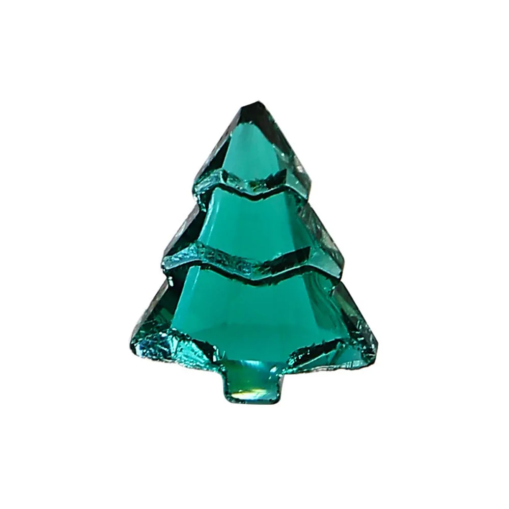 Encantos de decoración de uñas de árbol de Navidad de Cristal 3D, accesorios de diamantes de imitación de resina de 10x14mm, suministros de decoración de uñas transparentes Aurora, 10 piezas por lote