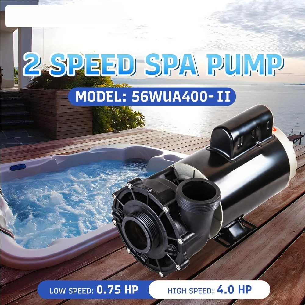 4HP Hot Tub Pump, 2 Speed LX SPA Pumps Motor 220-240V, 2