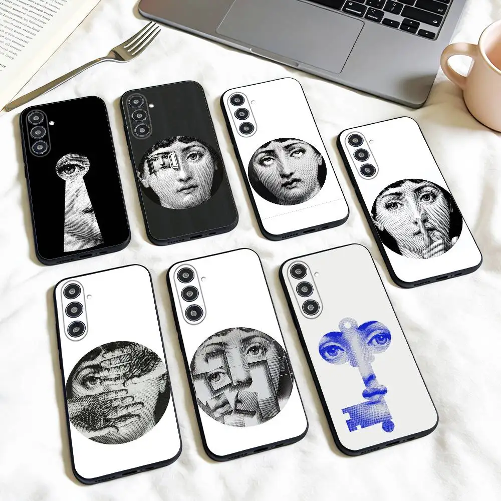 

COOL P-PieroS F-Face Art phone Case For Samsung Galaxy A73,A72,A71,A70,A53,A52,A51,Others Soft Black Shell