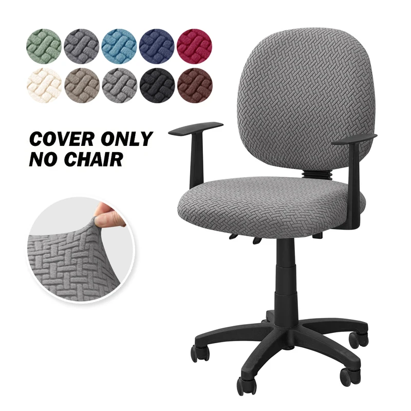 1er-Set Computer-Bürostuhlbezug, Jacquard, geteilte Sessel-Schonbezüge, dehnbar, schmutzabweisend, Gaming-Sitzbezüge für das Arbeitszimmer zu Hause