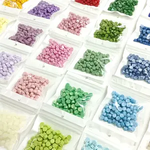 Buntes metallisches Goldener Wachssiegel, Makaroon -Wachs -Granulat, DIY -Gegenwart, Hochzeitseinladung, altes Scrapbooking, 100pcs Hauptverkäufe des Hauptboss -Boss -Gürtels - №6