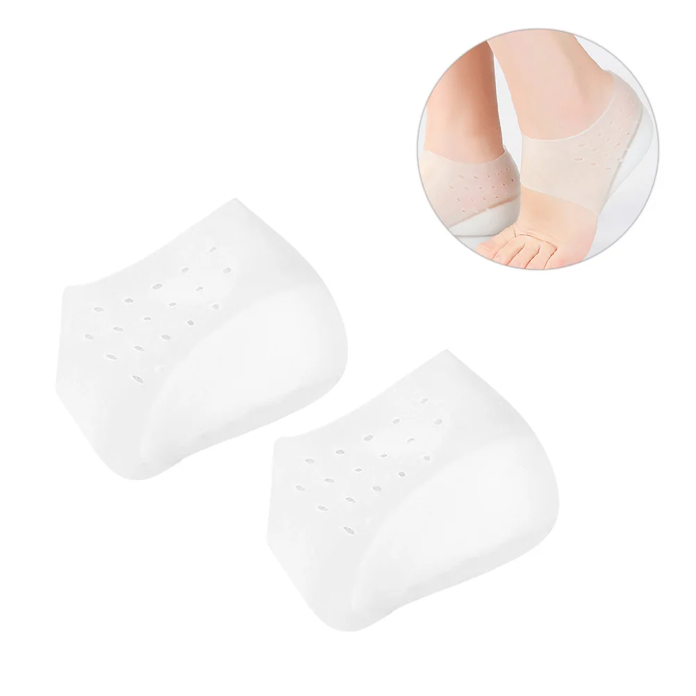 

Heel Cushion Heightening Insoles Silicone Increasing Socks Pad White High Heels
