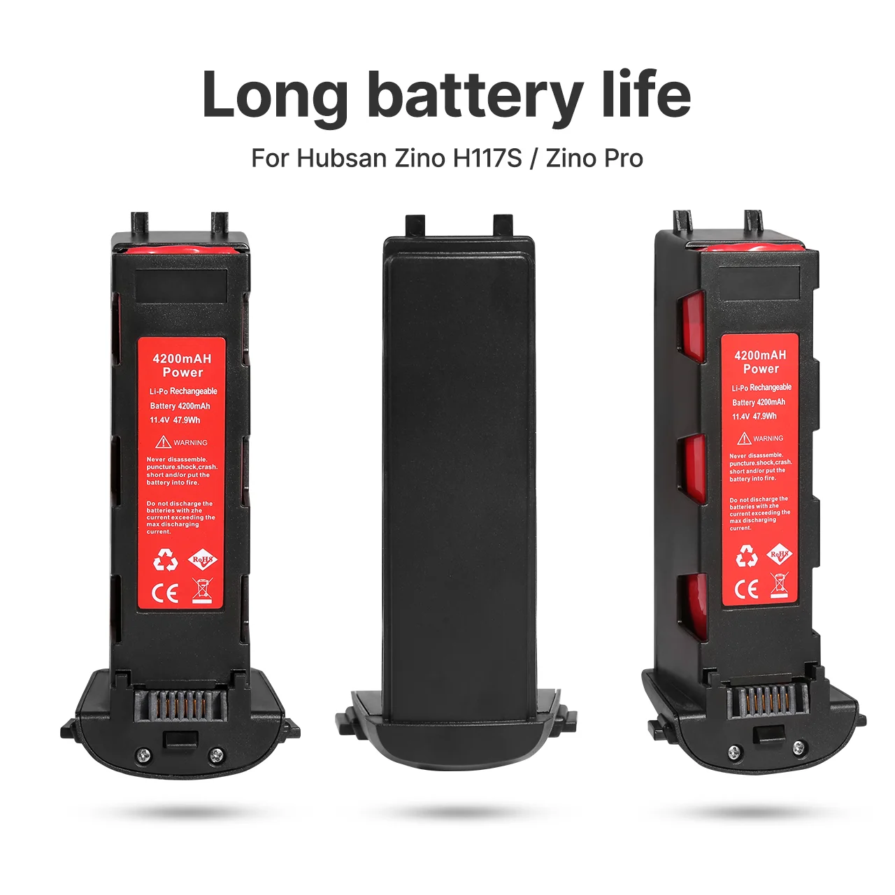 11.4V 4200Mah Batterij Voor Hubsan H117S Zino Gps Rc Quadcopter Onderdelen Intelligente Vlucht Batterij Voor Rc Camera drone Rood