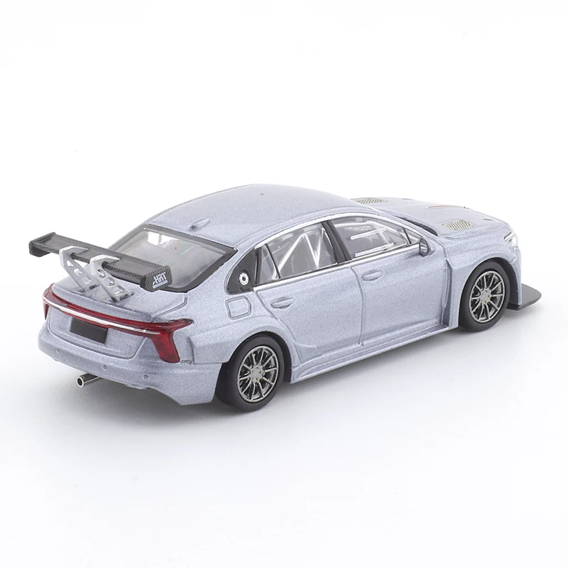 XCARTOYS 1/64 Red Flag H5 Racing Car - Quantum Silver Grey Diecast Automotive Model Ornaments Cas Toys Gift Decorations