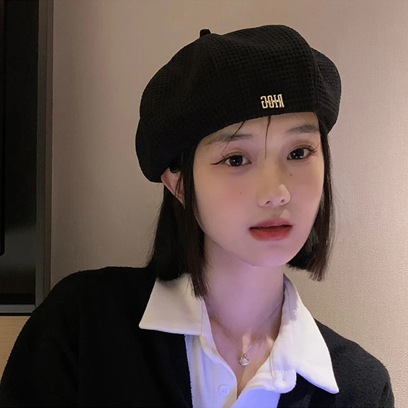 Niedliche Baskenmütze, modisch, einfarbig, Malermütze für Damen, Reisen, Newsboy-Kappen, Künstler, lässige Beanie-Mütze