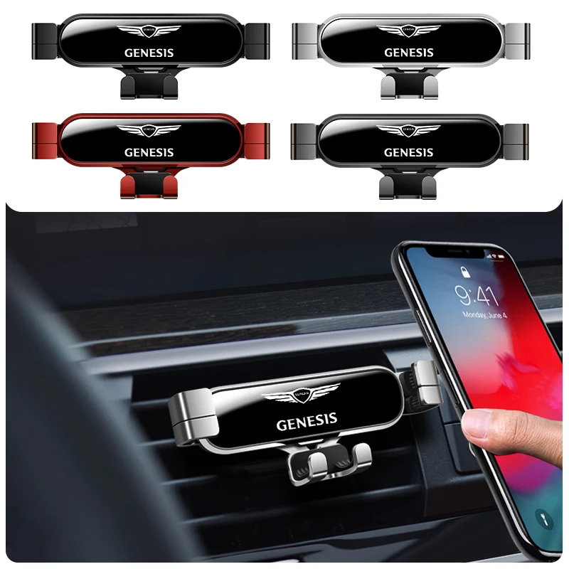 Car Phone Holder Gravity Phone Holder Holder Navigation Accessories For GENESIS Coupe EQ900 G80 G90 GV60 GV70 GV80 GV90