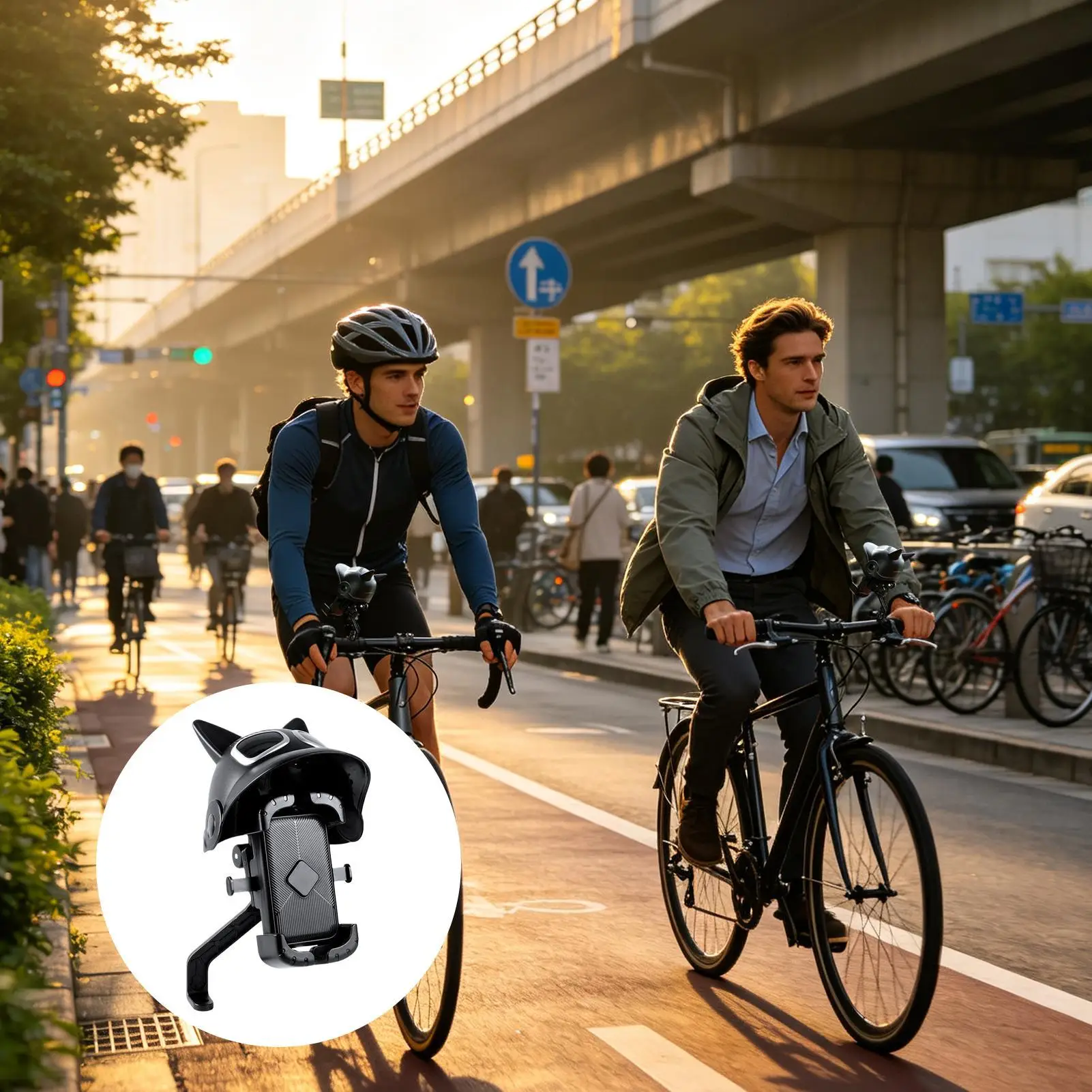 Motorcycle Phone Holder Mount 360 Rotation Helmet Design Sunshade Fit 3.5-7.2 Inch Phone Motorcycle Mount For Rearview Mirror