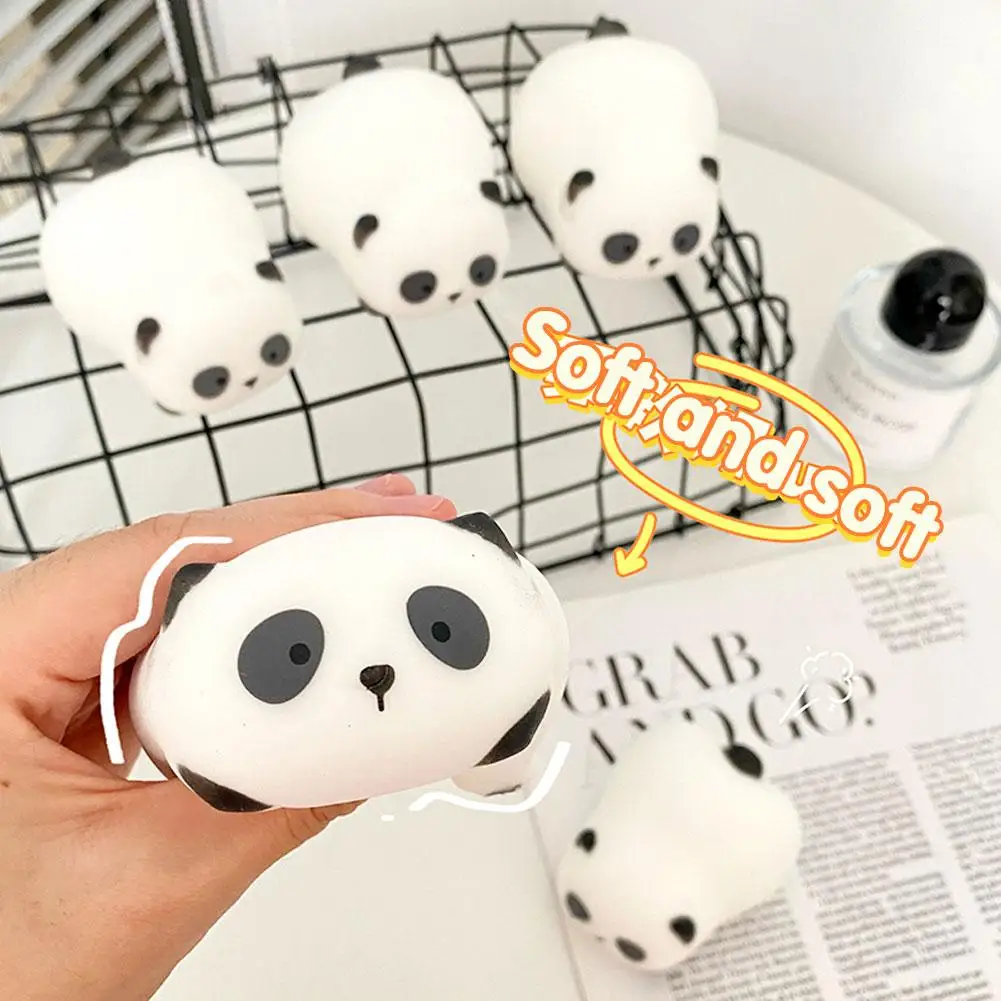 Kawaii Panda Soft Doll Colecionáveis, Desenhos Animados Squeeze, Brinquedo Original com Embalagem Crescente, Descompressão, Super, Lento, M2J4