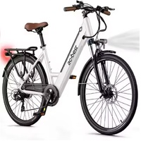 New 26 inch Step Thru Electric Bicycle, Peak 750W Brushless Motor Cityrun Ebike, with 7 Speed, Up to 50 thousand, e-bikes