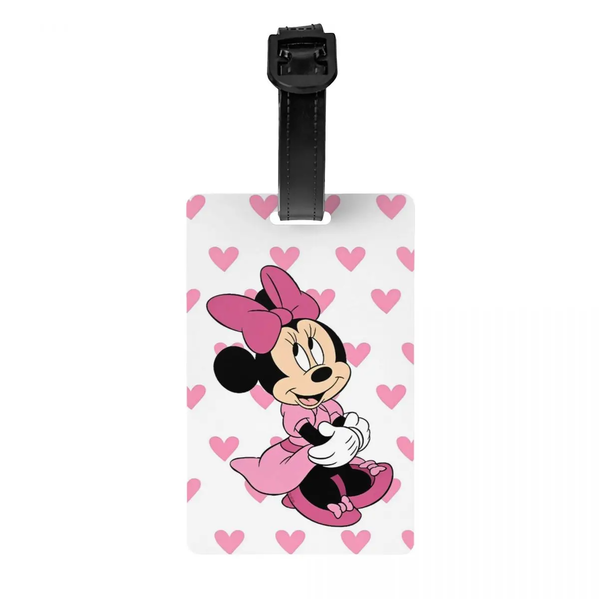 Cartoon Cute Minnie Mickey Mouse Luggage Tag Travel Accessories Silicon Pink Portable Label Luggage Bag Case Tag Name ID Address