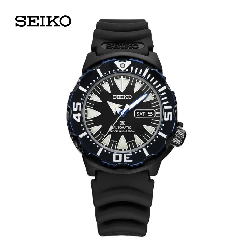 Seiko Prospex Series Automatic Mechanical Watch Men\'s Japan Original 20 Bar Waterproof Silicone Wristband Sports Style Watch