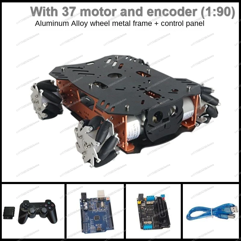 10-25Kg Load RC Tank Robot with Mecanum Wheels 12V Encoder Motor PS2 Programmable Arduino DIY  Kit