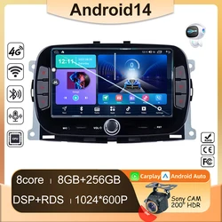 7inch Car Radio For FIAT 500 2016 2017 2018 2019 Android Auto Player Multimedia GPS Camera DVD Navigation Carplay Autoradio WIFI