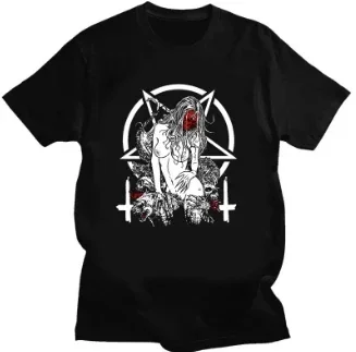 

Satanic Nun Tattoos Unholy T shirt Sexy Nun Men T Shirt Summer Comfort Tee Shirt Print Creativity Novelty Male women clothes