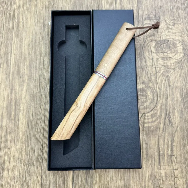 Imagem -02 - Damasco Tanto Blade Knife Olive Wood Handle Estilo Japonês Canivete Camping Ferramenta Edc Tactical Facas Militares Gift Box Vg10