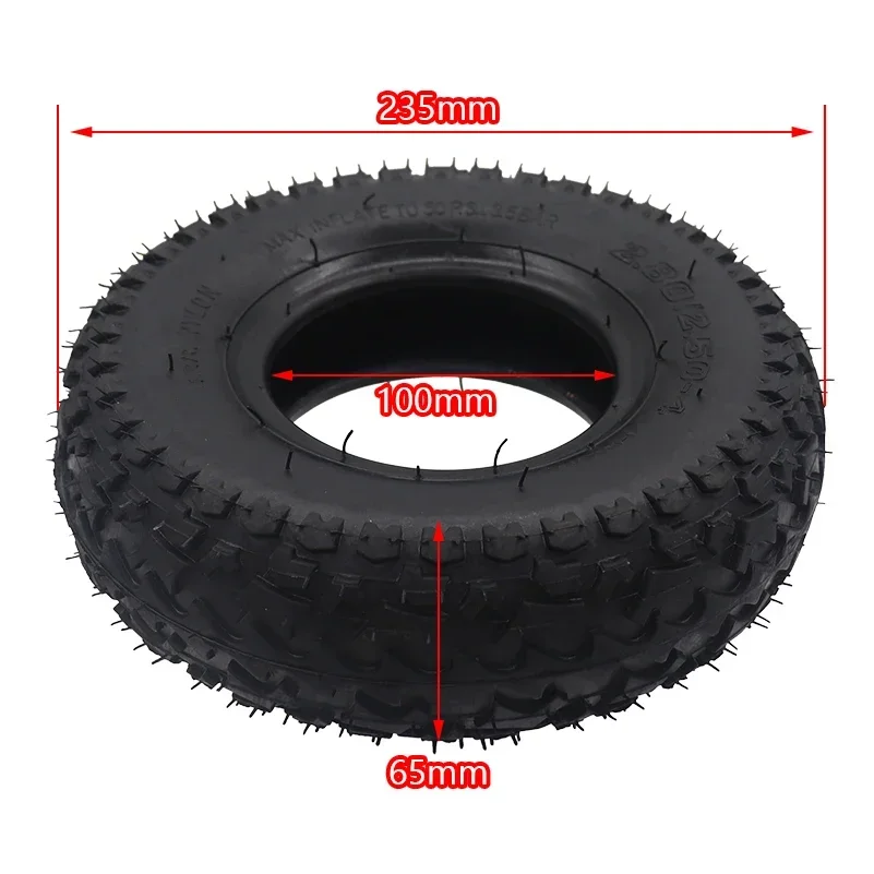 9 Inch Off-road Tire 2.80/2.50-4 Outer Tyre Inner Tube Fits Gas /Electric Scooter ATV Elderly Mobility Scooter Wheelchair 2.50-4