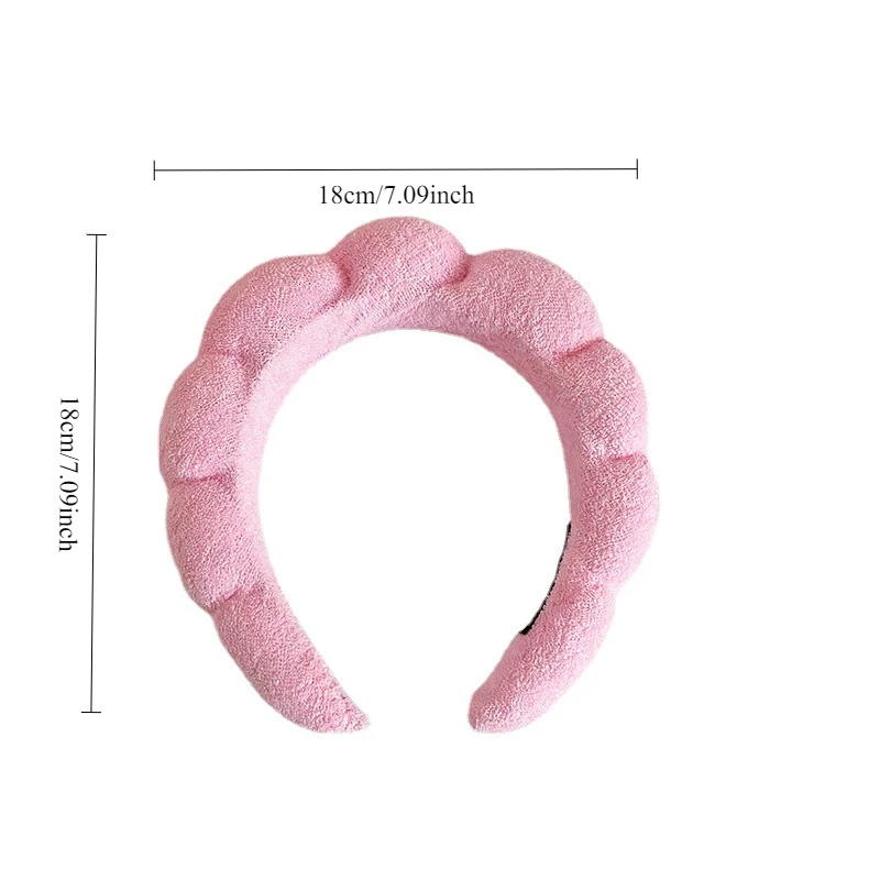 3pcs แฟชั่นไมโครไฟเบอร์ซักผ้าสายรัดข้อมือ Scrunchies PUFFY แถบคาดศีรษะสปา Bubble สําหรับล้างหน้าแต่งหน้าอาบน้ํา Skincare